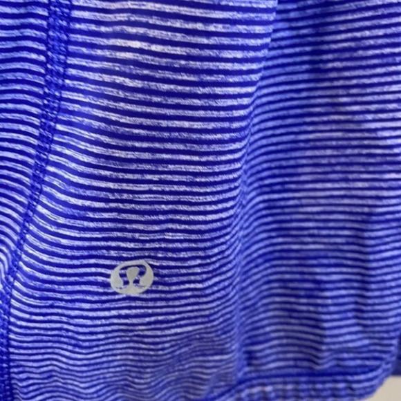 LULULEMON Retro Catch Me If You Can Tank Top Purple Stripe Run Shelf Bra Size 2 - Picture 7 of 14